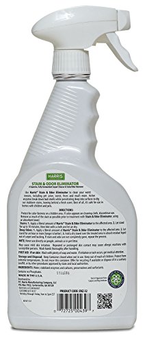 Harris Pet Stain & Odor Remover Professional Strength by Harris with Free Stain Detection Blacklight by Harris, 32oz Enzyme Spray for Dog and Cat Urine (1-Pack)