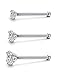 Jstyle 22G Stainless Steel Nose Rings Studs Piercing Body Jewelry 1.5mm 2mm 2.5mm 3mm