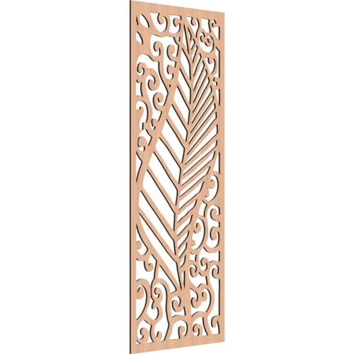 29 3/8"W x 74 3/8"H x 3/8"T Mcmillan Decorative Fretwork Wood Wall Panels, Alder