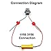 RioRand 2PCS 50W 6Ohm LED Load Resistors for LED Turn Signal Lights or LED License Plate Lights or DRL (Fix Hyper Flash, Warning Cancellor) with 4pc Quick wire Clip