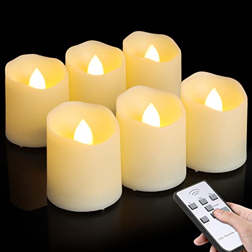 FREEPOWER Realistic Flameless Flickering Tea Light Votives Candles