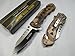 Spring Assisted Opening Rescue Tactical Pocket Folding Stainless Steel Blade Knife Outdoor Survival Camping Hunting - Brown Camo