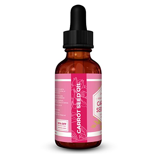 #1 TRUSTED Carrot Seed Oil by Leven Rose - 100% Organic Natural Cold Pressed & Unrefined - 2 oz for Skin, Hair, Body & Lip Treatment (2 oz)