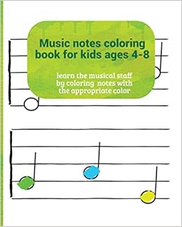 Music Notes Coloring Book For Kids Ages 4 8 Learn The Musical Staff By Coloring Notes With The Appropriate Color The Musical Staff For Kids Books Cookd Chef Home 9798682474806 Amazon Com Books
