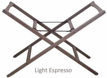 Folding Moses Basket Stand - Light Espresso