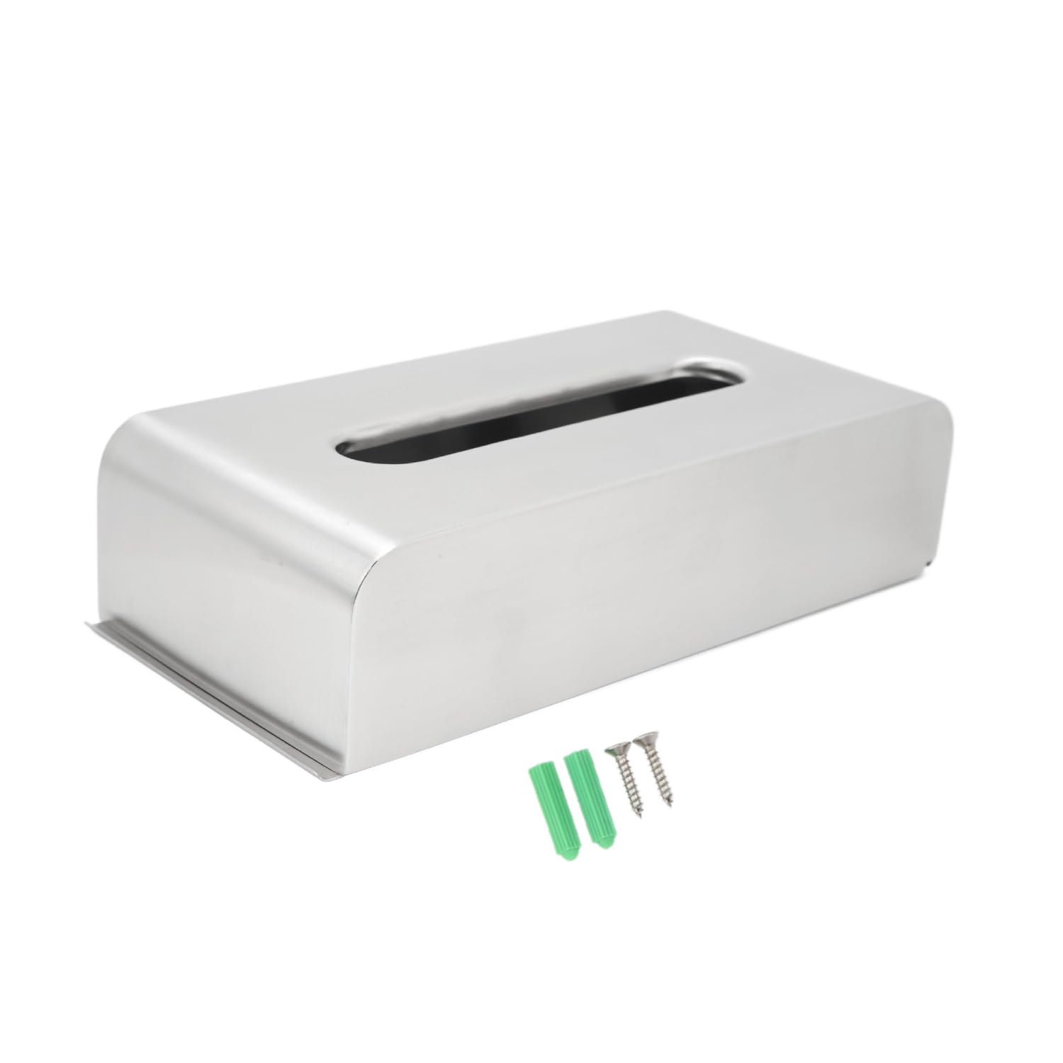 Tissue Box Holder, Stainless Steel Rectangular Box Cover Mirror Tissue Dispenser Holder Bathroom Tissue Organizer Stand for Home Bathroom Bedroom Dinning Room Office