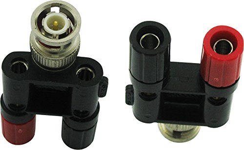 Super Power Supply&reg; BNC Male to 2 Dual Banana Binding Female Posts Plug Jack RF Coax Coaxial Connector Adapter