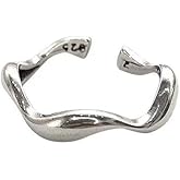 Vintage 925 Sterling Silver Rings for Women/Men, Size 7 Adjustable Rings, Plated plated cupronickel