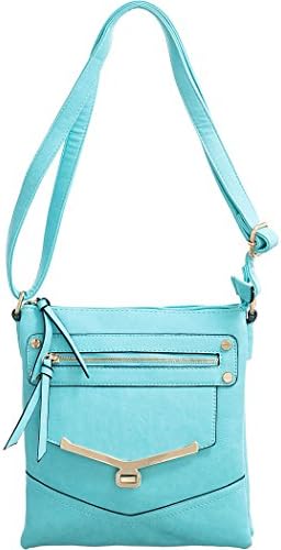 Laurel&amp;Sunset Clean Lines Light Blue Shoulder-to-Crossbody Swingpouch Bag