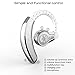 PONYBRO Wireless Headset,Lightweight???Comfortable,HD Sound Wireless Earbuds with Mic,8-Hours Playtime Cell Phone Earpiece,Hands Free Wireless Headphones for Cell Phones,PC,Tablet. Silvery