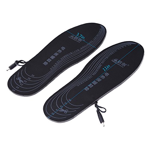 image for Molie 1 Pair USB Charging Heated Insoles Foot Warming Cut-to-Fit Elect