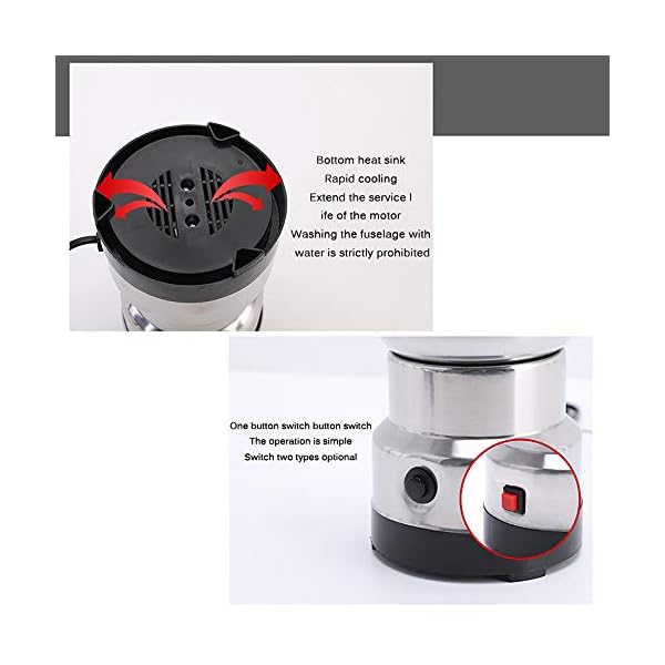 Kaffeemühle Elektrische Kaffeemühle, GGHKDD 150W Fassungsvermögen für Kaffeebohnen Nüsse Gewürze Getreide Kräuter Mühle… – Bild 5