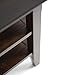 SIMPLIHOME Bedford SOLID WOOD Universal TV Media Stand, 53.9 inch Wide, Living Room Entertainment Center, Storage Cabinet with Glass Doors, for Flat Screen TVs up to 60 inches in Dark Tobacco Brown