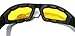 Night Driving Riding Padded Motorcycle Glasses 011 Black Frame with Yellow Lenses