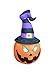 4 Foot Tall Lighted Halloween Inflatable Pumpkin with Witch Hat LED Lights Decor Outdoor Indoor Holiday Decorations, Blow up Lighted Yard Decor, Giant Lawn Inflatables Home Family Outside