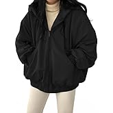 EMMIOL Womens Winter Coats Hooded Fleece Puffer Reversible Long Sleeve Oversized Full Zipper Warm Jackets