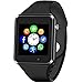 Sazooy Smart Watch Bluetooth Touchscreen Smart Wrist Watch Smartwatch Phone Fitness Tracker with SIM SD Card Slot Camera Pedometer Compatible iOS iPhone Android Samsung for Women Kids Men (Black)