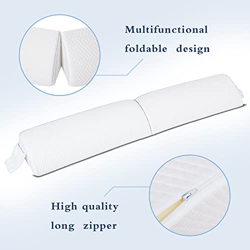 baibu Queen Size Bed Wedge Mattress Filler with Side Pockets, Foldable