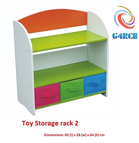 G4rce Childrens Kids Multi Use Toys Cabinet Storage Bookcase