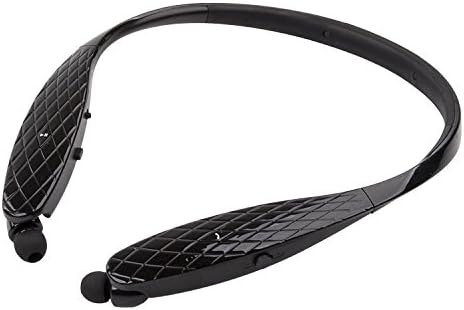 S900 Wireless Bluetooth Headphone For Apple iPhone X, iPhone 8, iPhone 7, Samsung Note 8, Galaxy S8, S7, LG, iPhone iOS, Android Retractable Headset Neckband (Black)