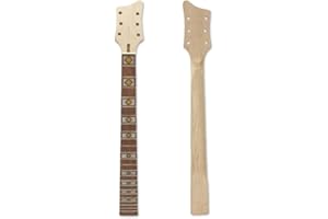 ModouString Maple Guitar Neck, 24.75" Scale Electric Guitar Neck 24 Fret with Rosewood Fingerboard - Bolt-On Heel Soild Wood