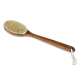 Brush - Deluxe Long Handle 100% Wild Boar Firm Body Brush Wet / Dry One Piece Ba