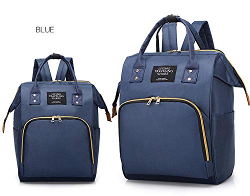 Valerie Diaper Bag Backpack Nappy Bag Baby Bags for Mom Maternity Diaper Bag with Stroller Straps Thermal Pockets,Water Resistant Nylon Nursing Waterproof (DarkBlue)