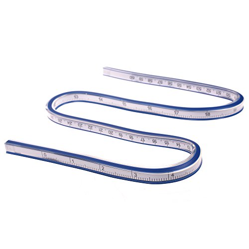 Cosmos ® 24-Inch Soft Plastic Flexible Curve Ruler Tape Measure