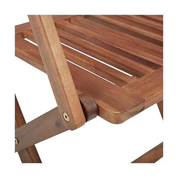 vidaXL 2X Madera Maciza de Acacia Sillas Plegables de Jardín Sillón
