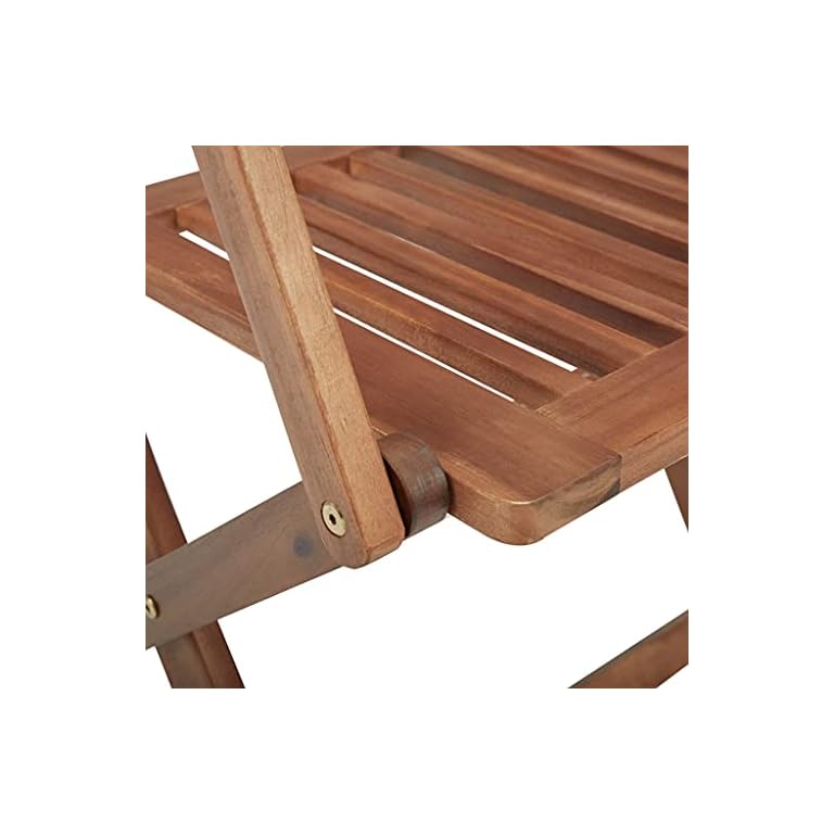 vidaXL 2X Madera Maciza de Acacia Sillas Plegables de Jardín Sillón