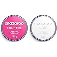 Snazaroo Classic Face and Body Paint Bundle, Bright Pink & White, 1x 18.8g (0.66-oz) Pot, Bright Pink, 1x 18.8g (0.66-oz) Pot in White