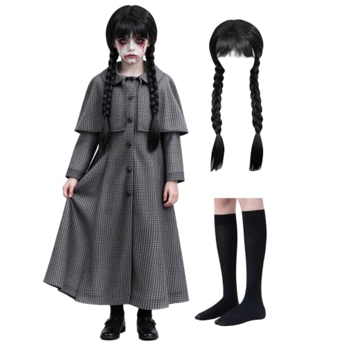 ADREIT Kids Black Halloween Costume Dress for Girls Movie Cosplay Party at Amazon