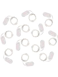 HIG 12-Pack LED String Lights Battery Operated 6.6ft/2m 20LEDs Fairy Lights - Moon Starry String Lights For Wedding Centerpiece Dinner Party Decoration, Fairy Dress Costume Making (Warm White)