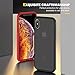 Humixx Shockproof Series iPhone Xs Case,[Wireless Charging Supportted] Translucent Matte case with Soft Edges, Shockproof and Anti-Drop Protection case Designed for Apple iPhone X(2017)-Black