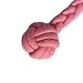 Ggkidsfunpet Pet Puppy Dog Cotton Rope Chew Toys Bone Teeth Cleaning with Tug Double Ball Knot Pink