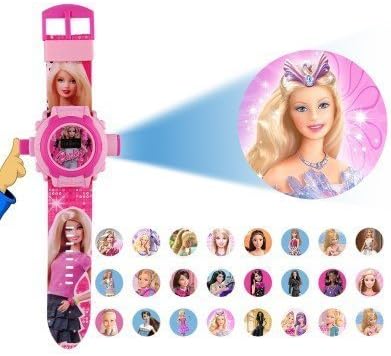 JINKRYMEN Plastic Barbie 24 Image Projector Watch (Pink)