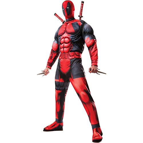 Deadpool Adult Costume Licensed Muscle Merc Wade Winston Wilson X-Men Villain