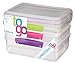 Sistema To Go Collection Rectangular Food Storage Container, 67.6 oz./2.0 L, Pink/Green/Purple, 3 Count