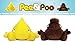 Pee&Poo Plush Toys Set - 2 Kids' Plush Toy Pillows for Playtime - Potty Training Toys, Pee and Poop Toys - Perfect Funny Gifts and Gag Gifts for Adults - 6 x 5.5 Inches Each