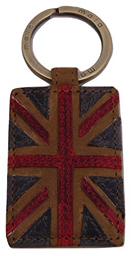 Union Jack Leather Keyring with Gift Box by Mala Leather