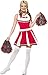 Smiffys Cheerleader Costume, Red, S - US Size 6-8