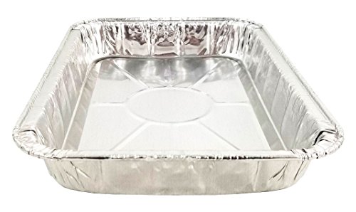 Pactogo 7.5" x 5" Small Aluminum Foil BBQ Grease Drip Catching Pan - Compatible with Weber Grills (Pack of 20)