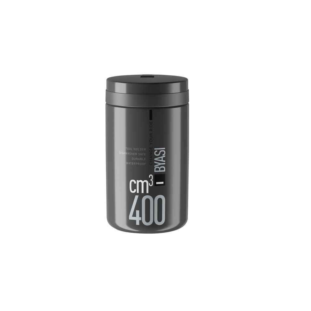 ELITE Byasi On-Bike Tool Storage Bottle – Waterproof Cycling Tool Keg – Universal Bottle Cage Ø74mm – Road MTB Gravel Bikepacking – Multiple Sizes (400 cm³)