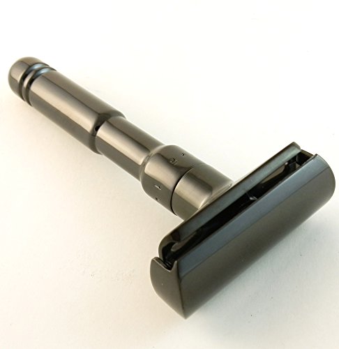 Strong Durable Heavy Brass Double Edge Saftey Razor - Polished Ebony