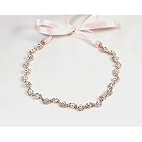 Serenity Rose Gold Tone Wedding Headband