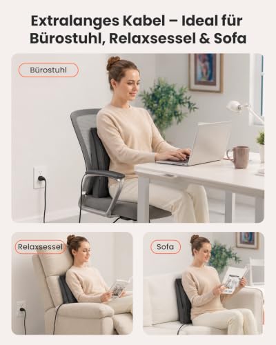 COMFIER Massager, Neck Massager with Heat | Shiatsu Back Massager with 4D Kneading Heads, Massage Cushion for Shoulder, Back, Legs, Gifts for Men Women
