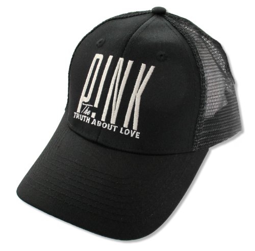 Adult Pink The Truth About Love Black Trucker Cap Hat
