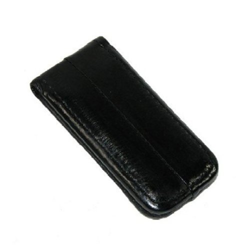 Large Size Eel Skin Magnetic Money Clip (Black)