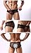 V&J Man Sexy Conjoined Special Design Underwear (See Through Black #301 XXL)