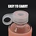 Bonison Novelty Durable Glass Water Bottle with Colorful Soft Silicone Sleeve (14 Ounce, Peach)